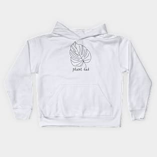 Plant Dad Succulent Cacti Monstera Leaf Modern Minimalistic Kids Hoodie